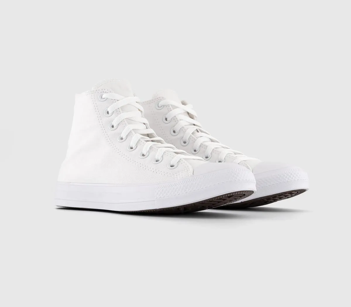 Converse All Star Hi Trainers White Mono Canvas