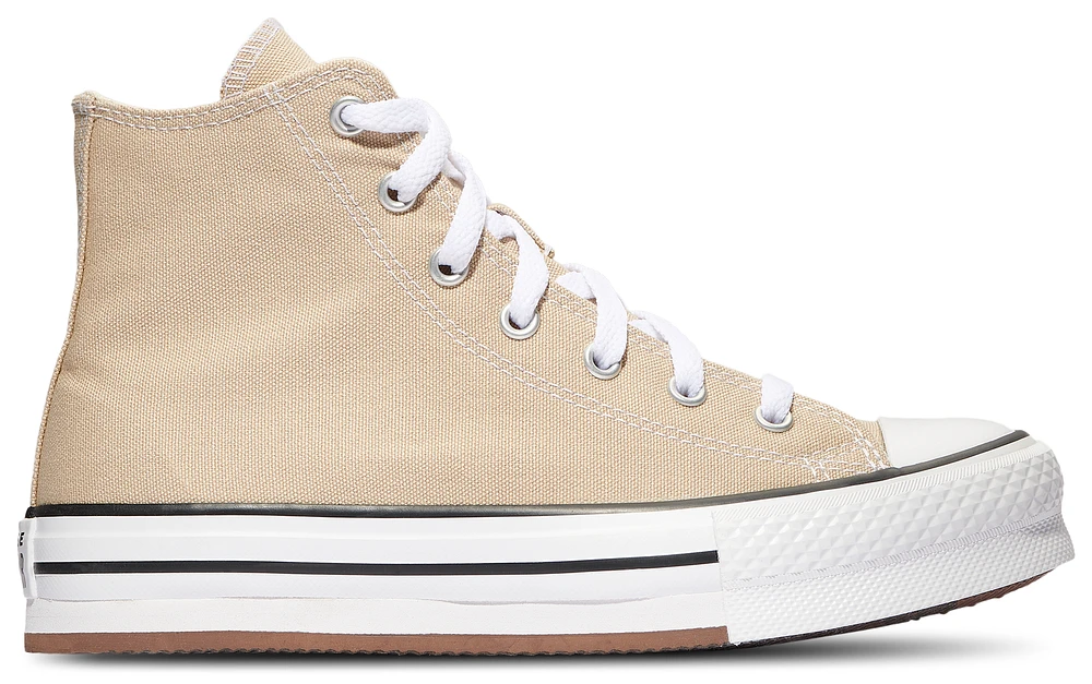 Converse Girls Chuck Taylor All Star EVA Lift Hi - Girls' Grade School Basketball Shoes Tan/White