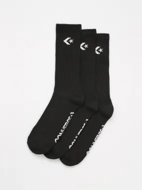 Converse Socks Classic Star Chevron Crew 3PK (black)