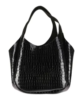 Coperni Black bag in crocodile print leather