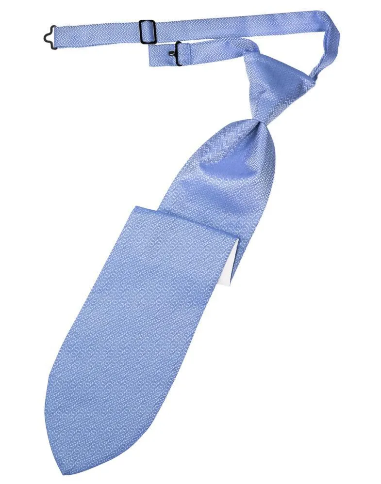 Cornflower Herringbone Necktie