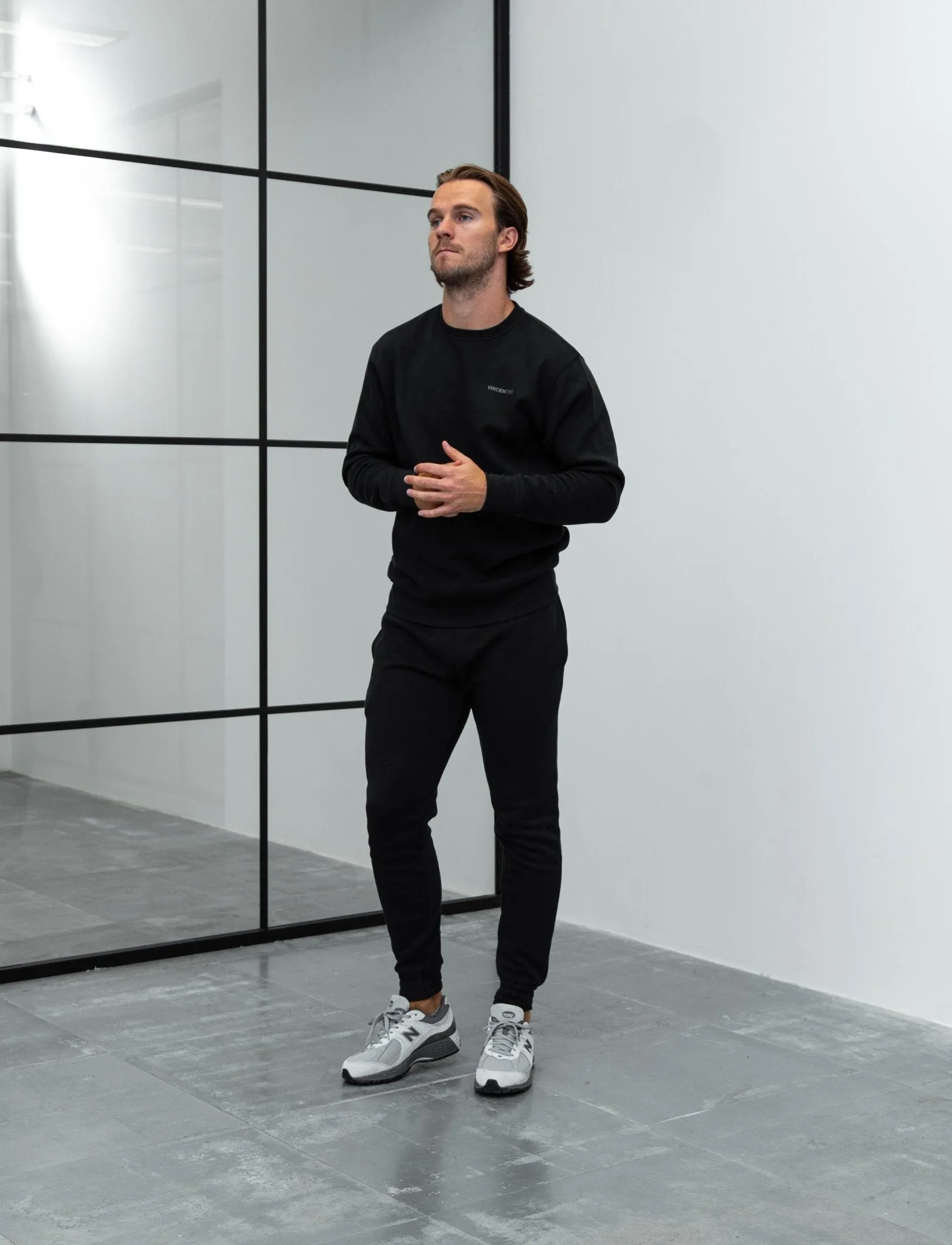 Crew Neck Every Day Tracksuit - Black