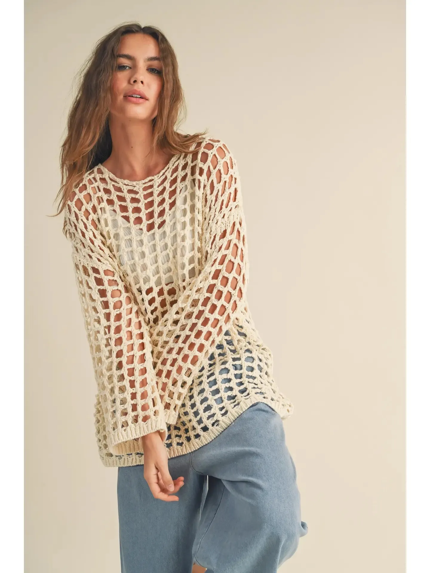 Crochet Knitted Tunic Top