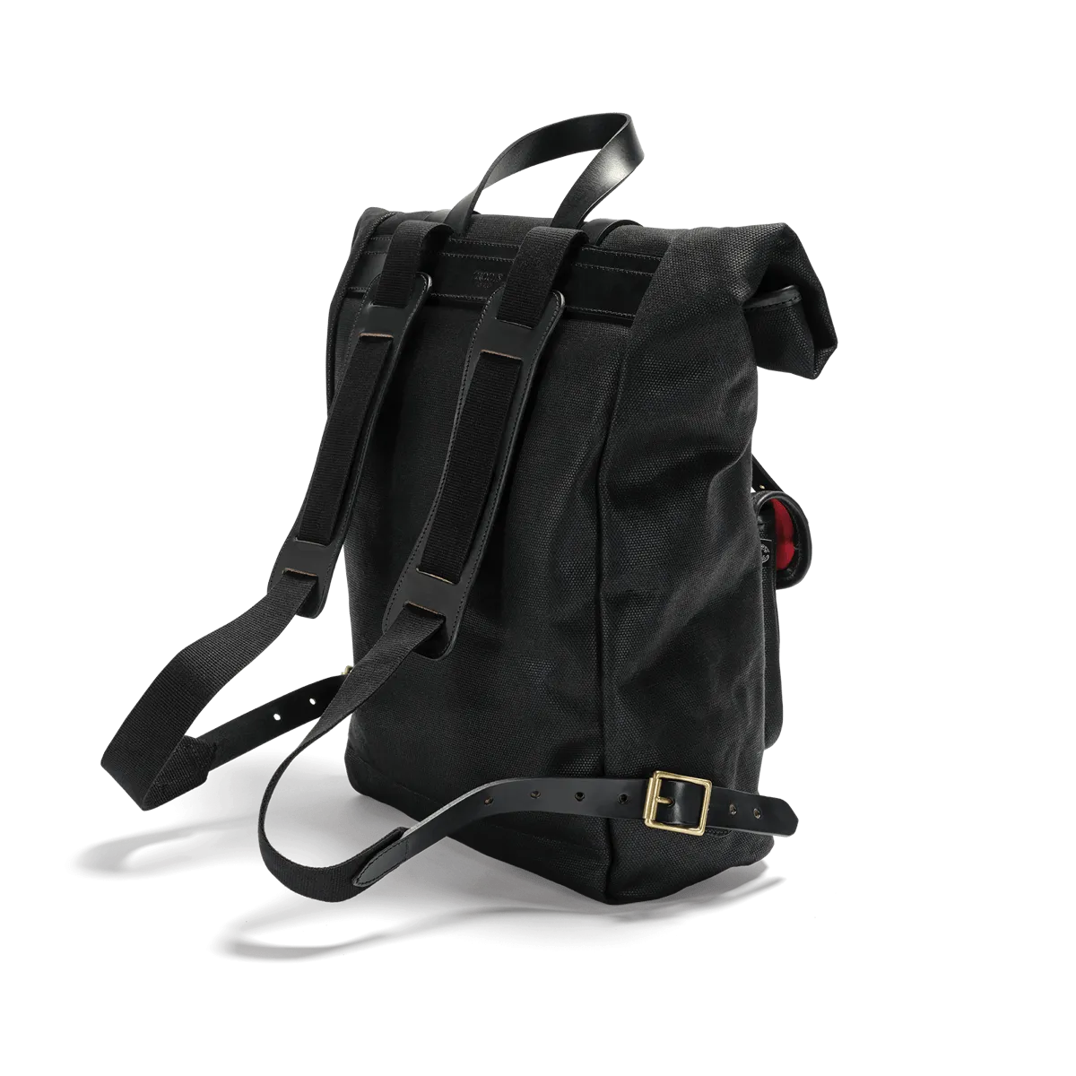 Croots England – VINTAGE CANVAS ROLL TOP BACKPACK – BLACK – VC25(BLK)