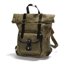 Croots England – VINTAGE CANVAS ROLL TOP BACKPACK – OLIVE – VC25(OL)