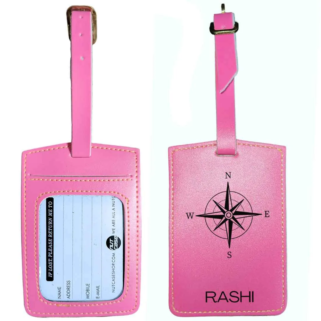 Customized Bag Name Tag Designer PU Leather Luggage Tags