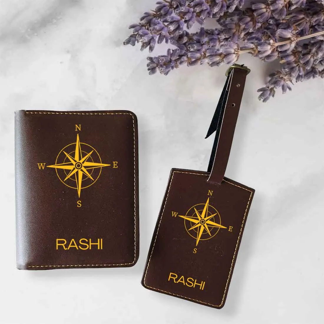 Designer Passport Cover Customized PU Leather Passport Cover and Luggage Tag Set