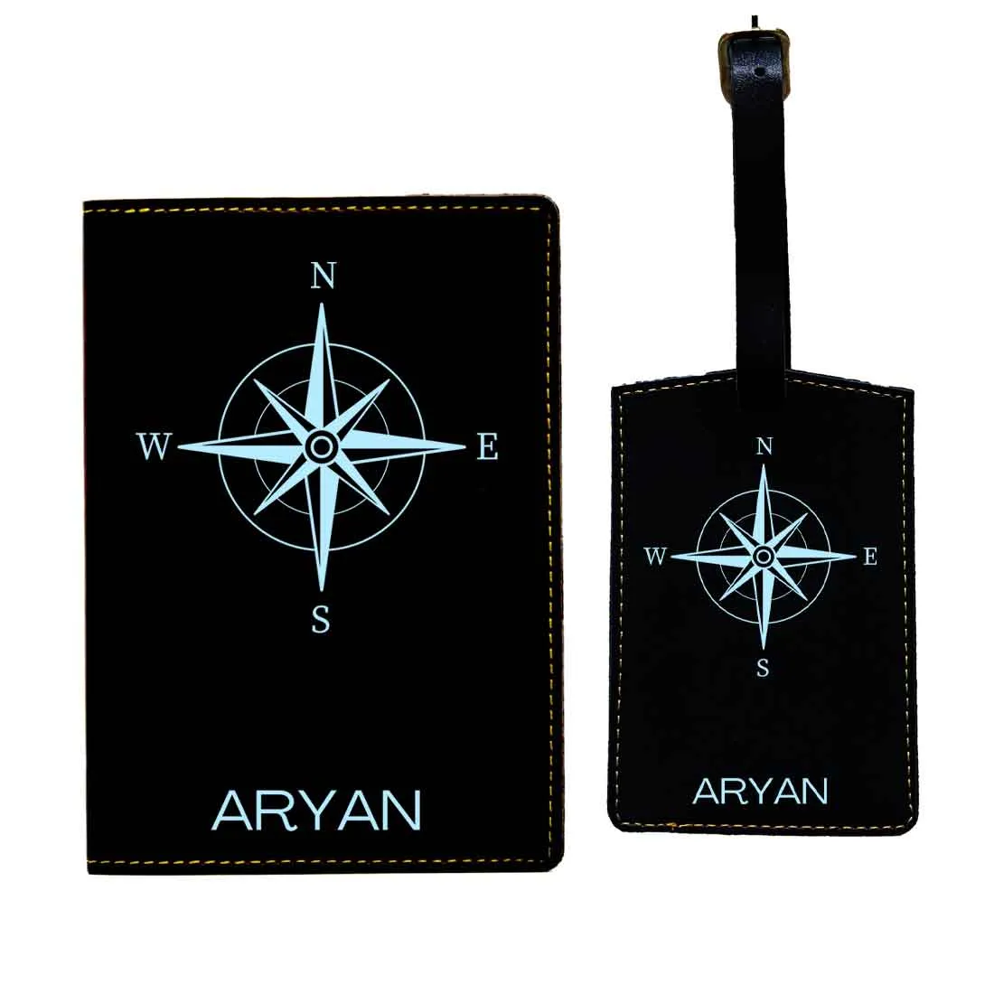 Designer Passport Cover Customized PU Leather Passport Cover and Luggage Tag Set