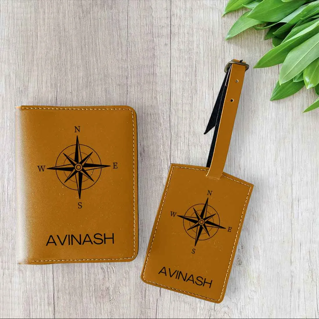 Designer Passport Cover Customized PU Leather Passport Cover and Luggage Tag Set