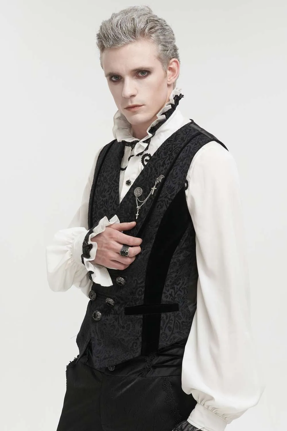 Devil Fashion - Gothic Brocade Vest WT07001 | Dark Ages