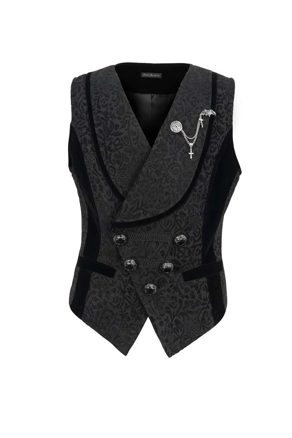 Devil Fashion - Gothic Brocade Vest WT07001 | Dark Ages