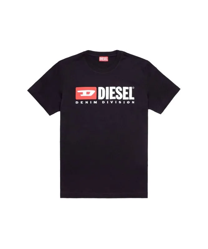 Diesel T-shirt with Fleece Logo | Black