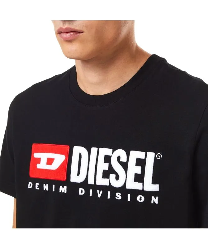 Diesel T-shirt with Fleece Logo | Black