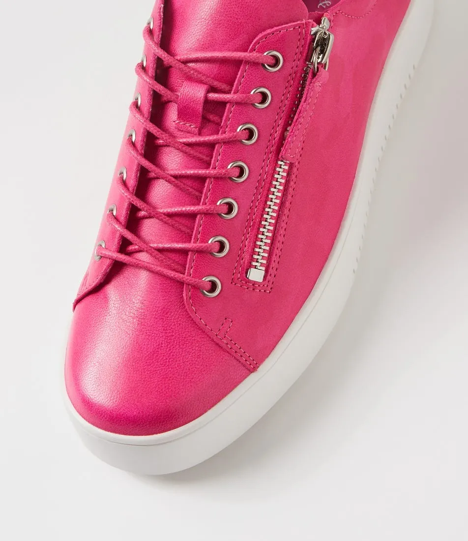 DJANGO & JULIETTE Laila Bright Pink Print Leather Sneakers