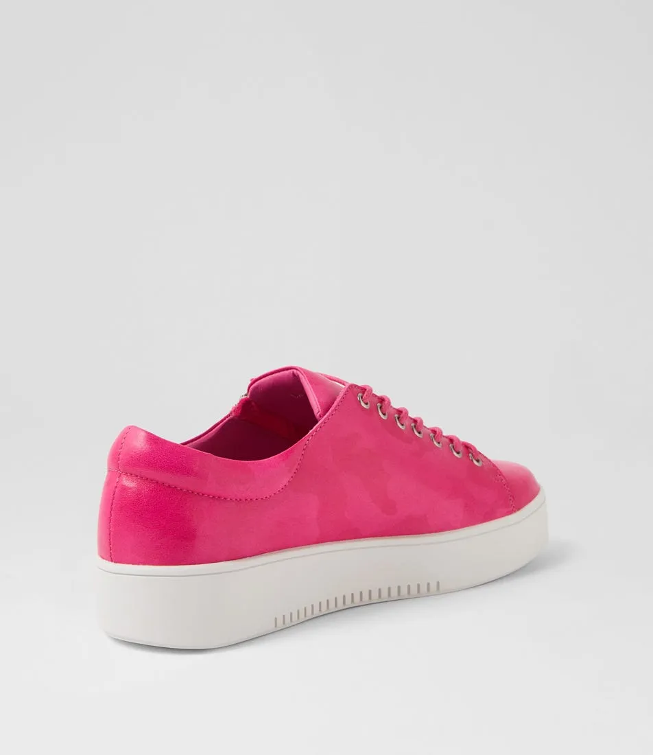 DJANGO & JULIETTE Laila Bright Pink Print Leather Sneakers