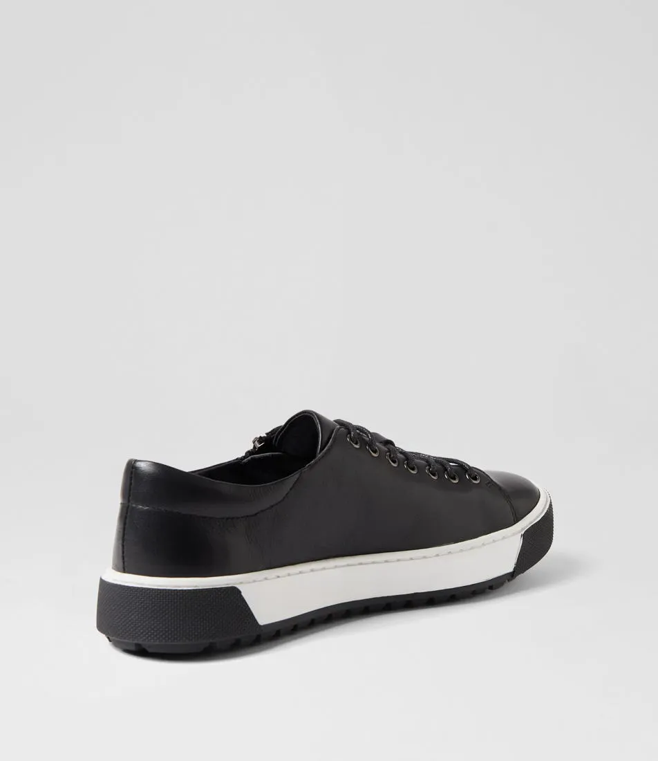 DJANGO & JULIETTE Toppine Black Leather Sneakers