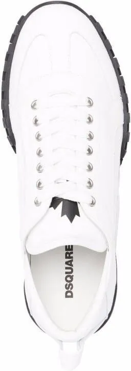 DSQUARED2 leather low-top sneakers White