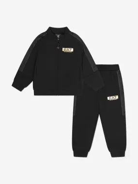 EA7 Emporio Armani Boys Logo Tracksuit in Black