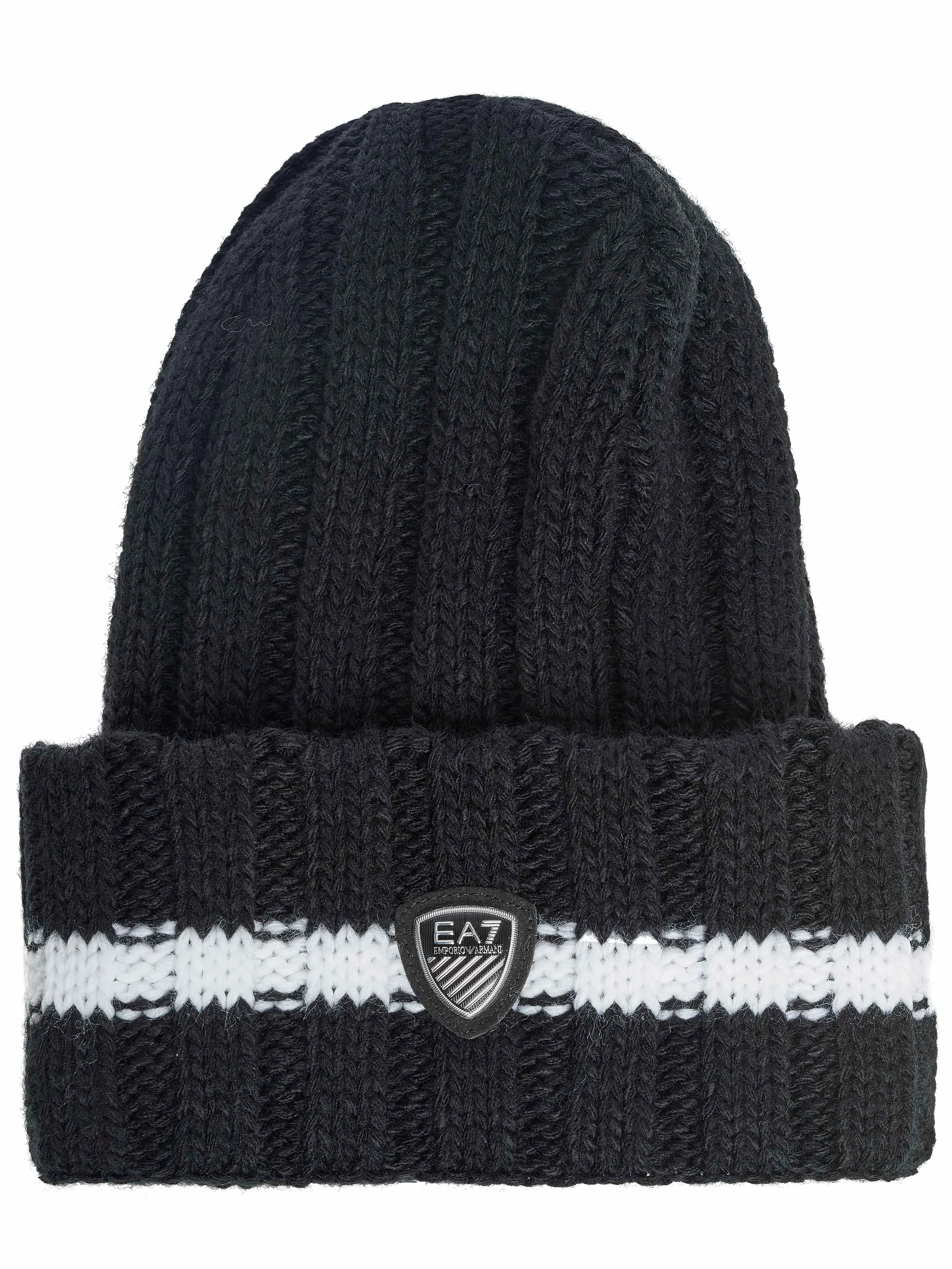 EA7 Emporio Armani knitted hat black