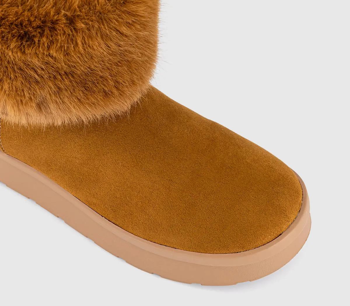 EARTHADDICT Earth Addict: Avid Cosy Faux Fur Cuff Boot Tan