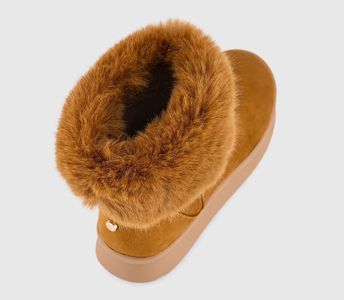 EARTHADDICT Earth Addict: Avid Cosy Faux Fur Cuff Boot Tan