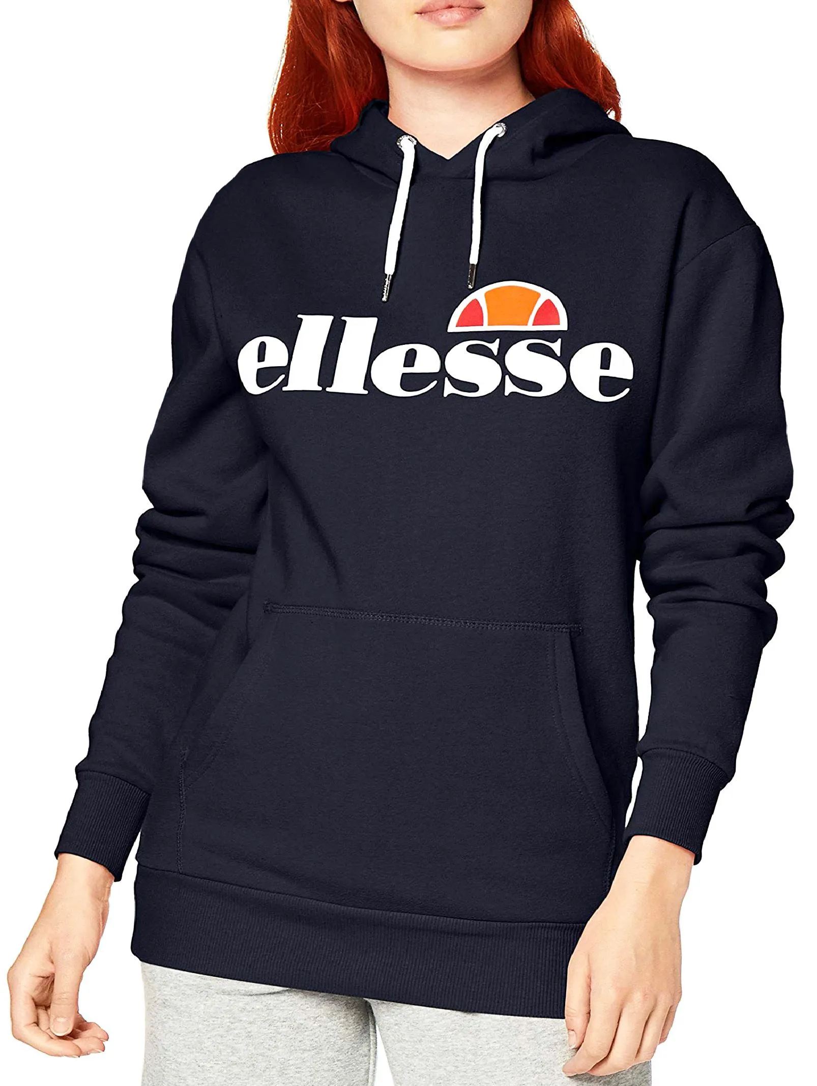 Ellesse Womens Torices Logo Overhead Hoodie Navy