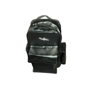 Estex Heavy Duty Black Vinyl Equipment Backpack 2138-B-4P