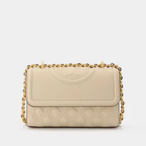 Fleming Small Hobo Bag - Tory Burch -  New Cream - Leather