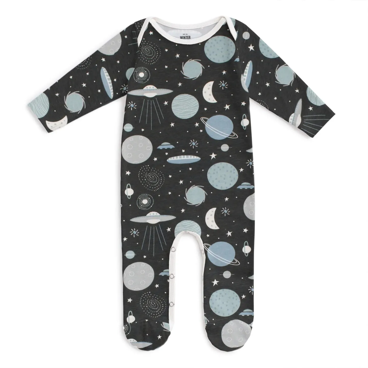 Footed Romper - Space Charcoal