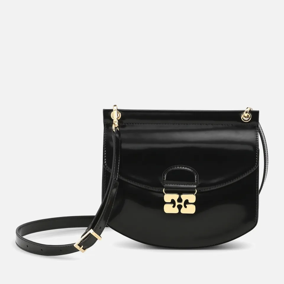 Ganni Apo-G Patent Leather-Blend Small Bag