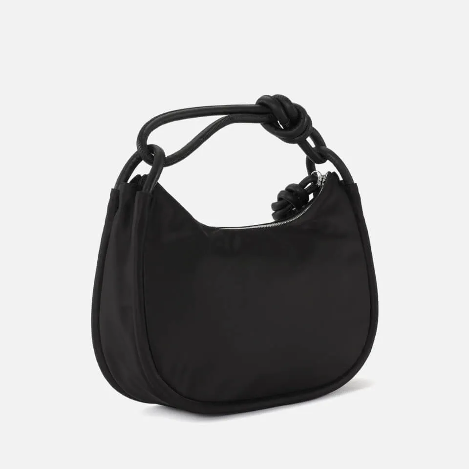 Ganni Knot Leather-Trimmed Recycled Shell Bag