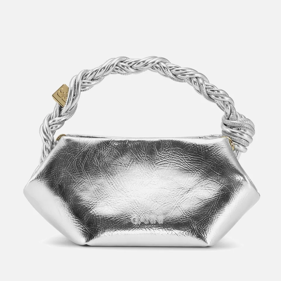 Ganni Metallic Leather-Blend Mini Bou Bag