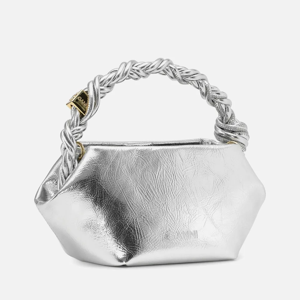 Ganni Metallic Leather-Blend Mini Bou Bag