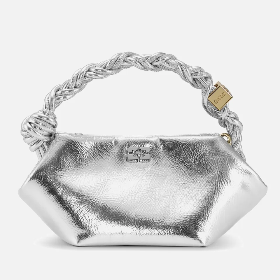 Ganni Metallic Leather-Blend Mini Bou Bag