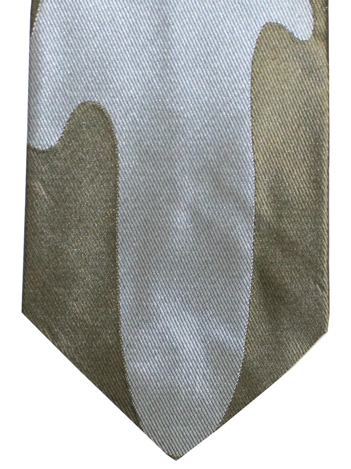 Gene Meyer Necktie Taupe Gray Design - Hand Made In Italy SALE