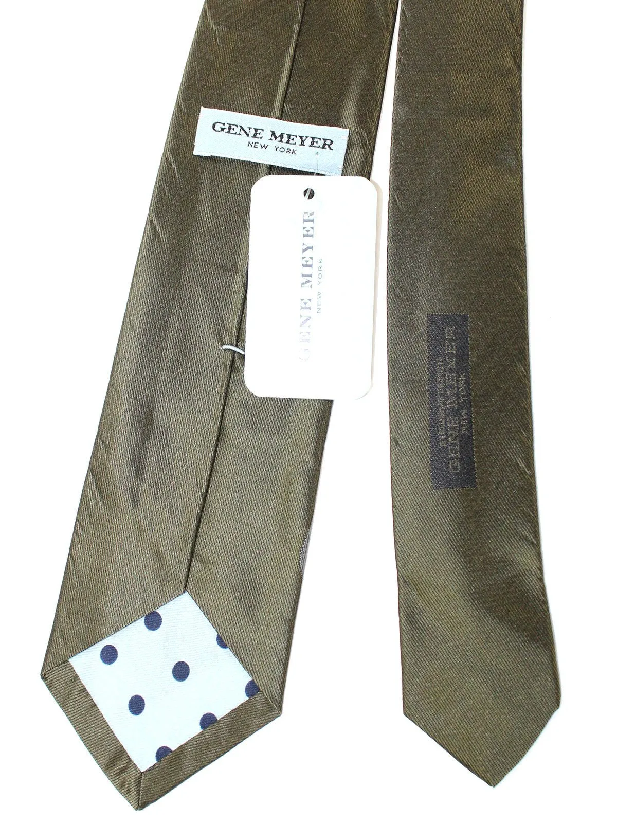 Gene Meyer Necktie Taupe Gray Design - Hand Made In Italy SALE