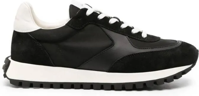 Gianvito Rossi Gravel suede-trim sneakers Black