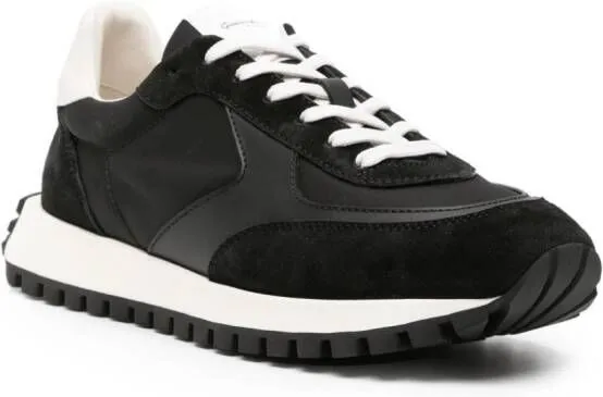 Gianvito Rossi Gravel suede-trim sneakers Black