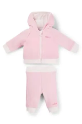 Gift-boxed logo tracksuit for babies