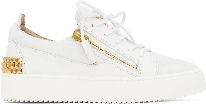 Giuseppe Zanotti White Camoscio Sneakers