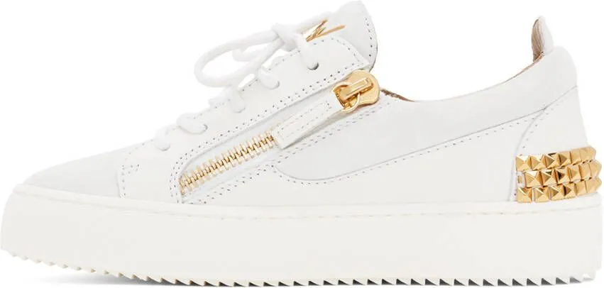 Giuseppe Zanotti White Camoscio Sneakers