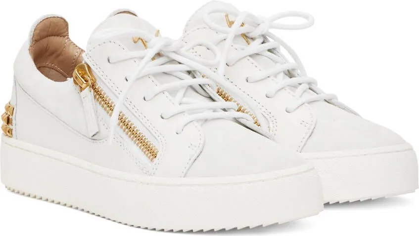 Giuseppe Zanotti White Camoscio Sneakers