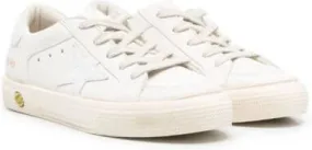 Golden Goose Kids May leather sneakers White