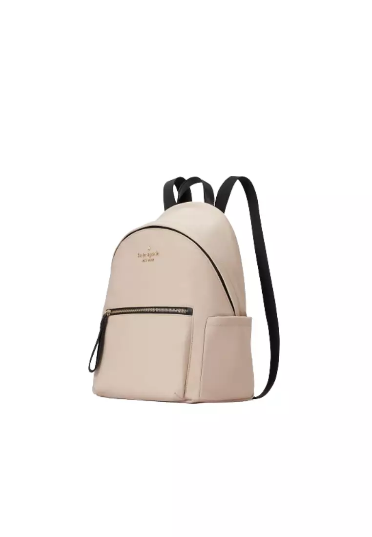 Kate Spade Kate Spade Chelsea Medium Backpack Nylon In Warm Beige KE955