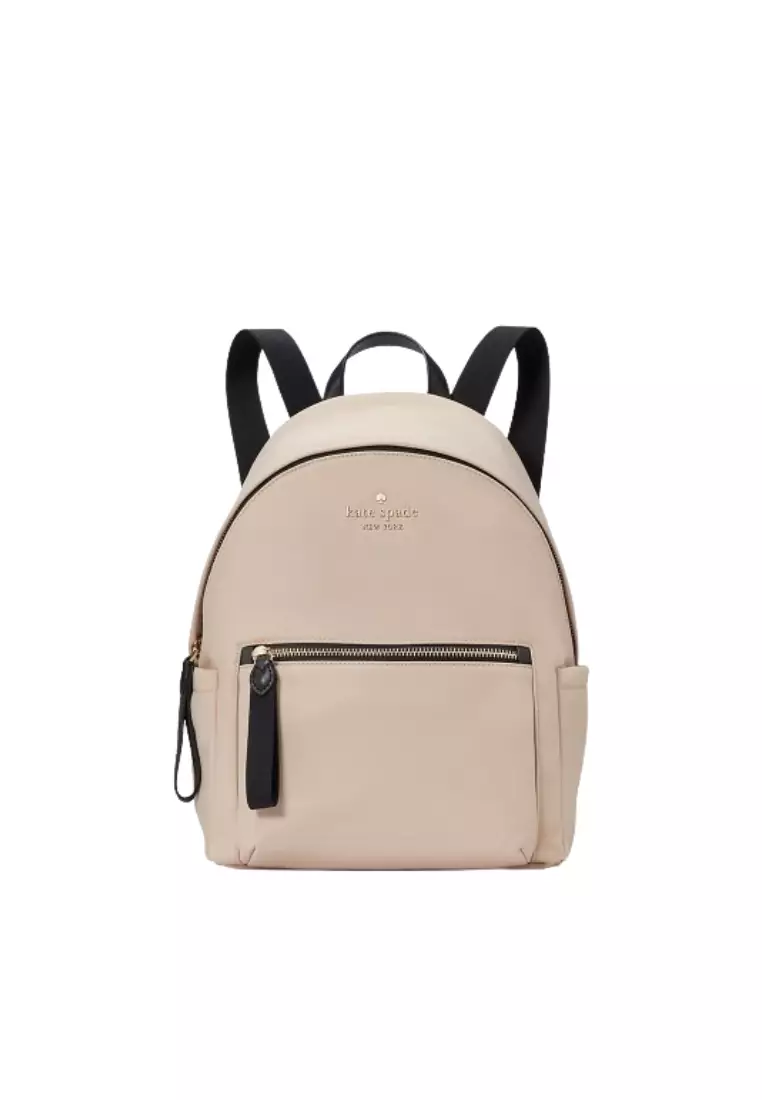 Kate Spade Kate Spade Chelsea Medium Backpack Nylon In Warm Beige KE955