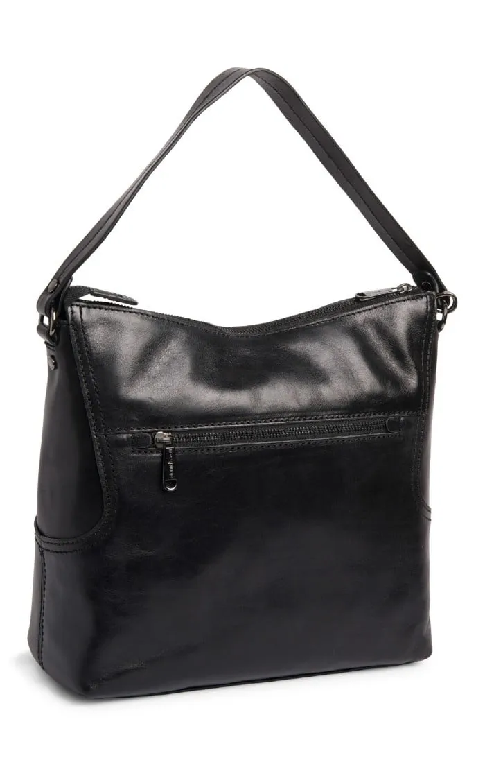 Ladies Gianni Conti Leather Slouchy Bag