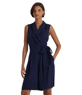 LAUREN Ralph Lauren Belted Georgette Sleeveless Romper