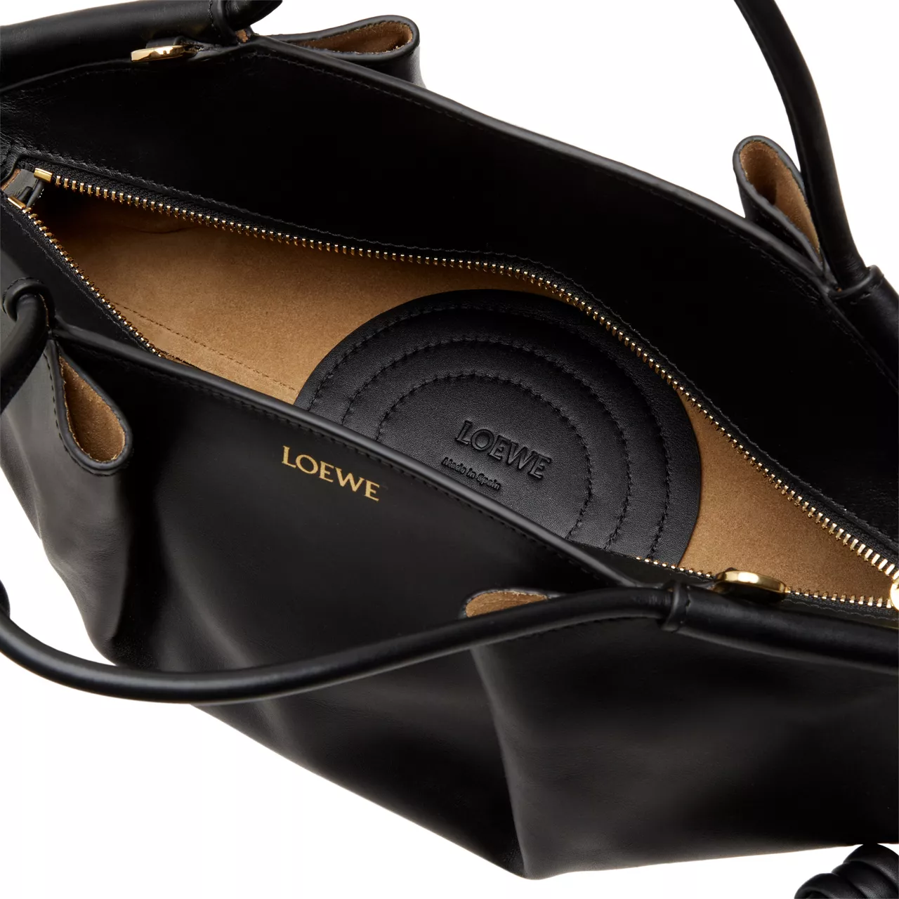 LOEWE Paseo Small Leather Top Handle Bag - Black