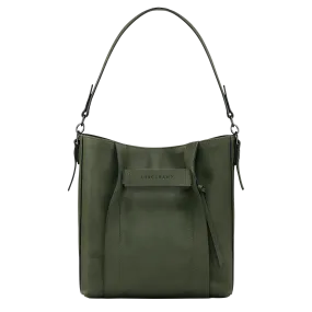 Longchamp 3D M Hobo bag Khaki - Leather