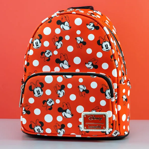 Loungefly x Disney Minnie Mouse Red Polka Dot AOP Mini Backpack